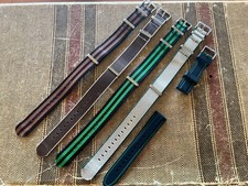 Lot of 5 Preowned 20mm Nato Watch Bands 1 Silicone - Includes James Bond Style!
