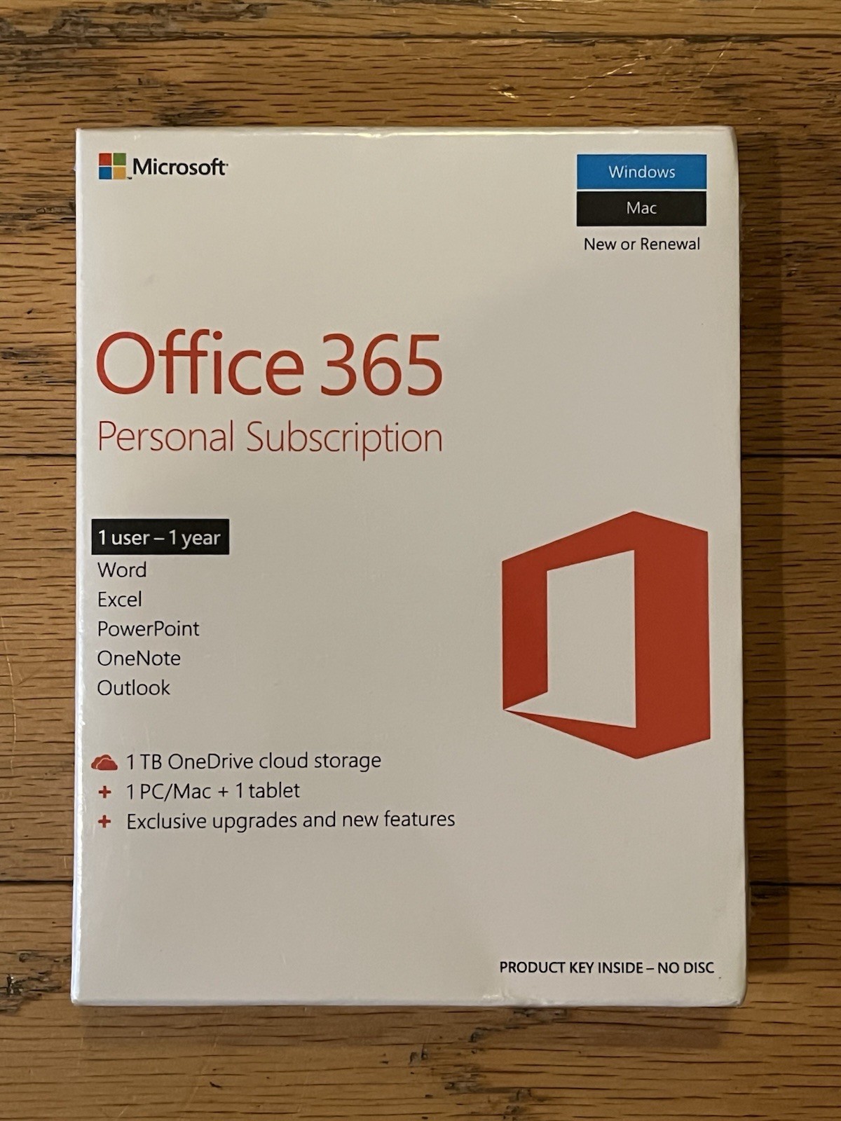 Microsoft Office 365 Personal 1 User 1 Year Subscription Windows Mac ...