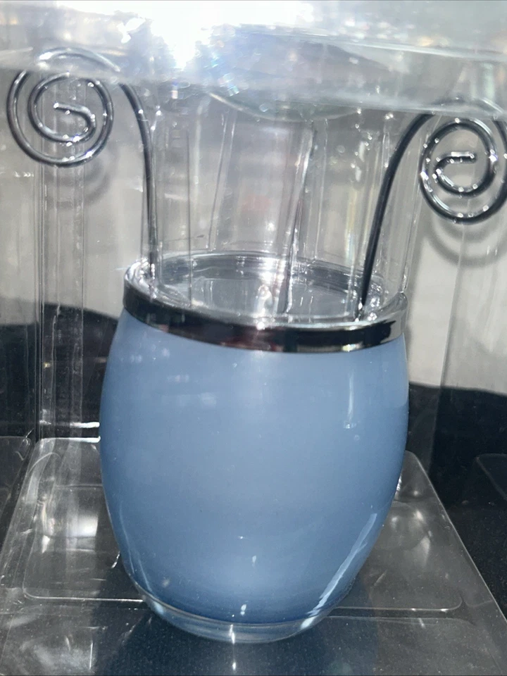 The White Barn Candle Co. Fragrance Oil Warmer, Blue Silver, New, NIB - Image 3 of 3