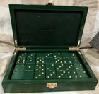 J. Crew Classic Green Gold Dominoes Lux Limited Set Green 28 Tiles Domino ￼game