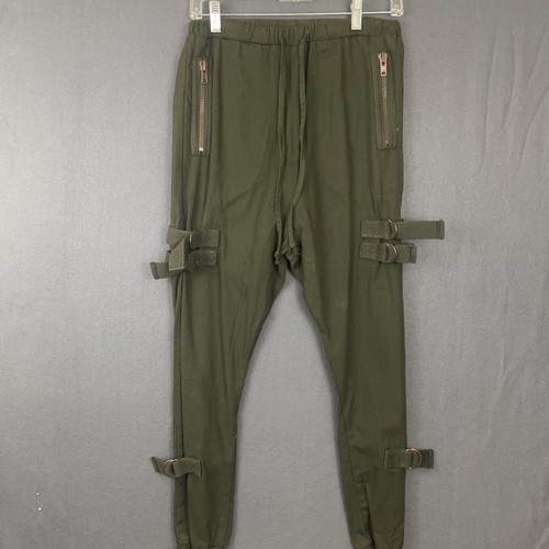 ASOS Herren Jogginghose mit tiefem Schritt und Taping in dunklem Khaki 26x32 - Grün - Bild 3 von 9