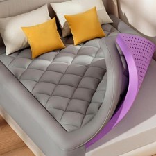 5 Inch Dual Layer Memory Foam Mattress Topper Twin XL Size, 2 Inch Gel Memory
