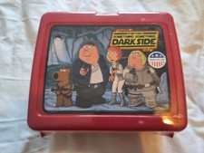 Thermos Family Guy Something Dark Side Plastic Lunchbox Red Made in USA. New.