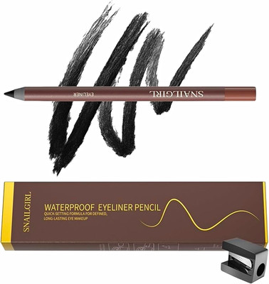 SNAILGIRL Waterproof Long Lasting Eyeliner Pencil, Black Shade