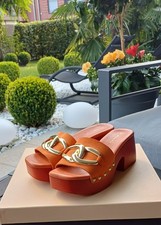 Di Nuovo Pantoletten Mules Clogs Orange Gr. 39 Neuwertig