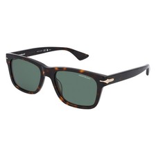 MontBlanc NIB MB 0263S 002 Havana Plastic Rectangle Sunglasses Green Lens