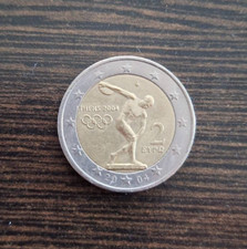 2 Euro Greece Athens Coin 2004 Commemorative Issue Olympic Games Circulated C010
