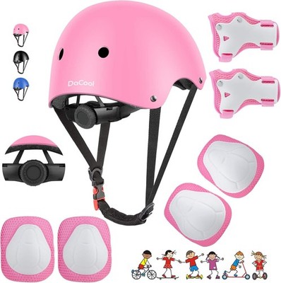 Rodilleras de casco y coderas de unicornio para niños deportes, monopatín, patin