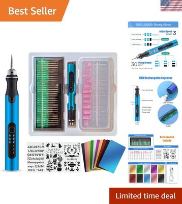 Portable USB Engraving Pen Kit - Includes 47 Bits for Unique Personalization