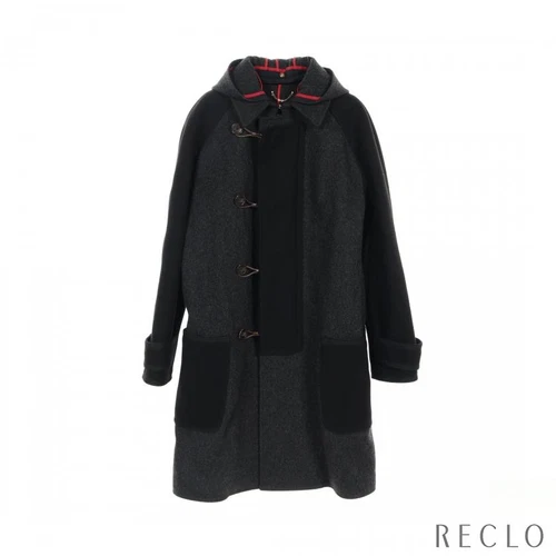 LOUIS VUITTON（LV） LOUIS VUITTON Cappotto Borsone Lana Grigio Scuro Nero Uomo