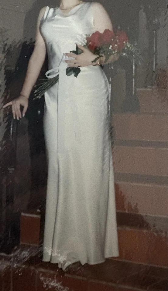 Vestido de noche vintage 1997 ABS marfil Foto 2 de 2