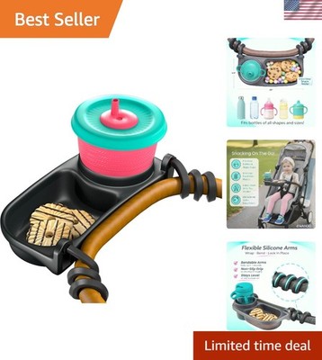 Silicone Snack Tray for Strollers - Easy to Attach, Dishwasher Safe, Ergonomic