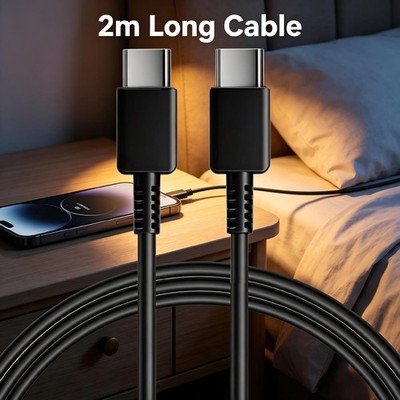 6FT USB C to USB C Cable Fast Charging Cord for Samsung Galaxy S25 Ultra S25+ S2