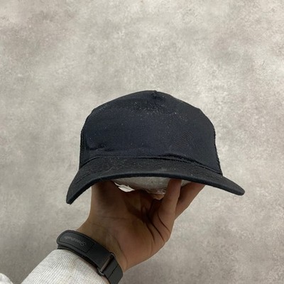 Blank Trucker Mütze Herren verstellbar uni Mesh Snapback Cap, schwarz