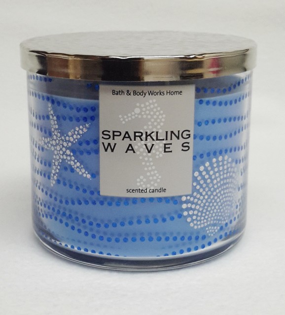 1 Bath & Body Works Sparkling Waves 3Wick Filled Candle 14.5 oz eBay