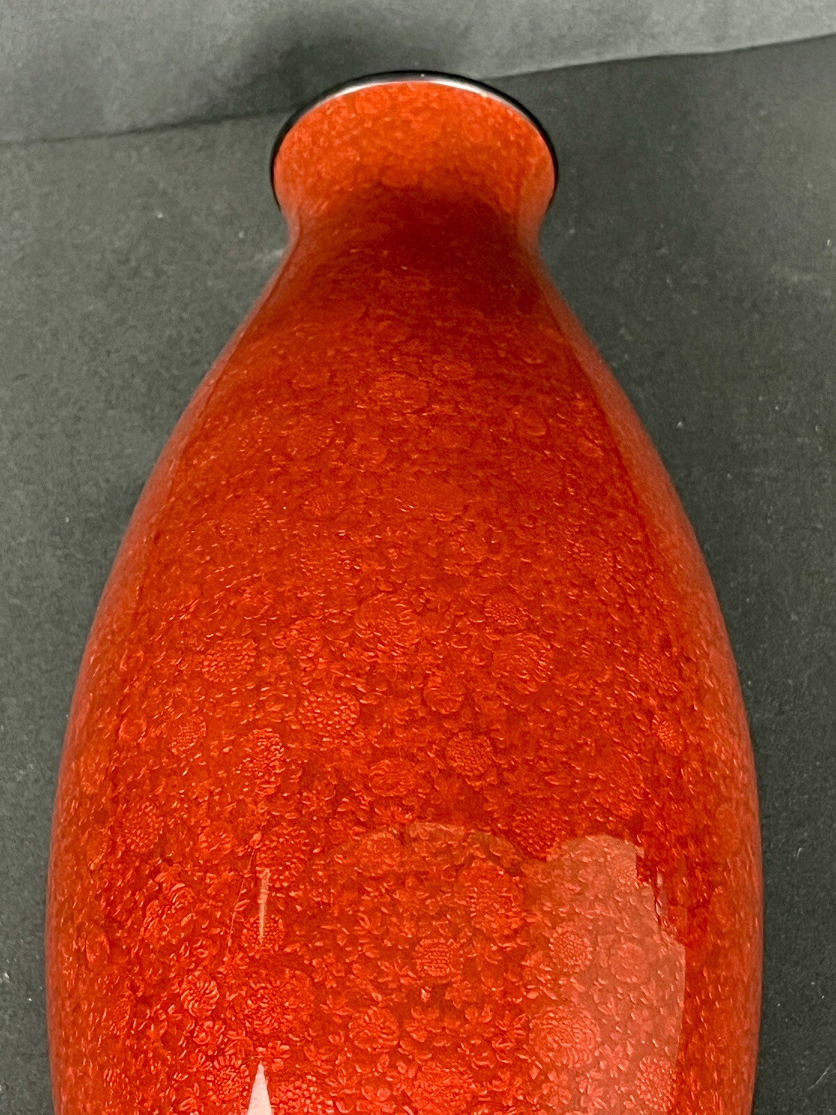 ANTIQUE 12 3/4 MEJI ERA HAYASHI HACHIZAEMON AKASUKE JAPANESE CLOISONNE