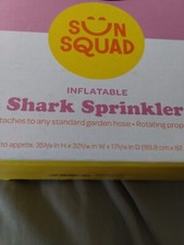 Sun Squad Shark Sprinkler Kids Inflatable Hook to Hose Brand NEW Sealed