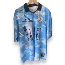 Manchester City FC Street Soccer Jersey Puma Light Sky Blue XL.