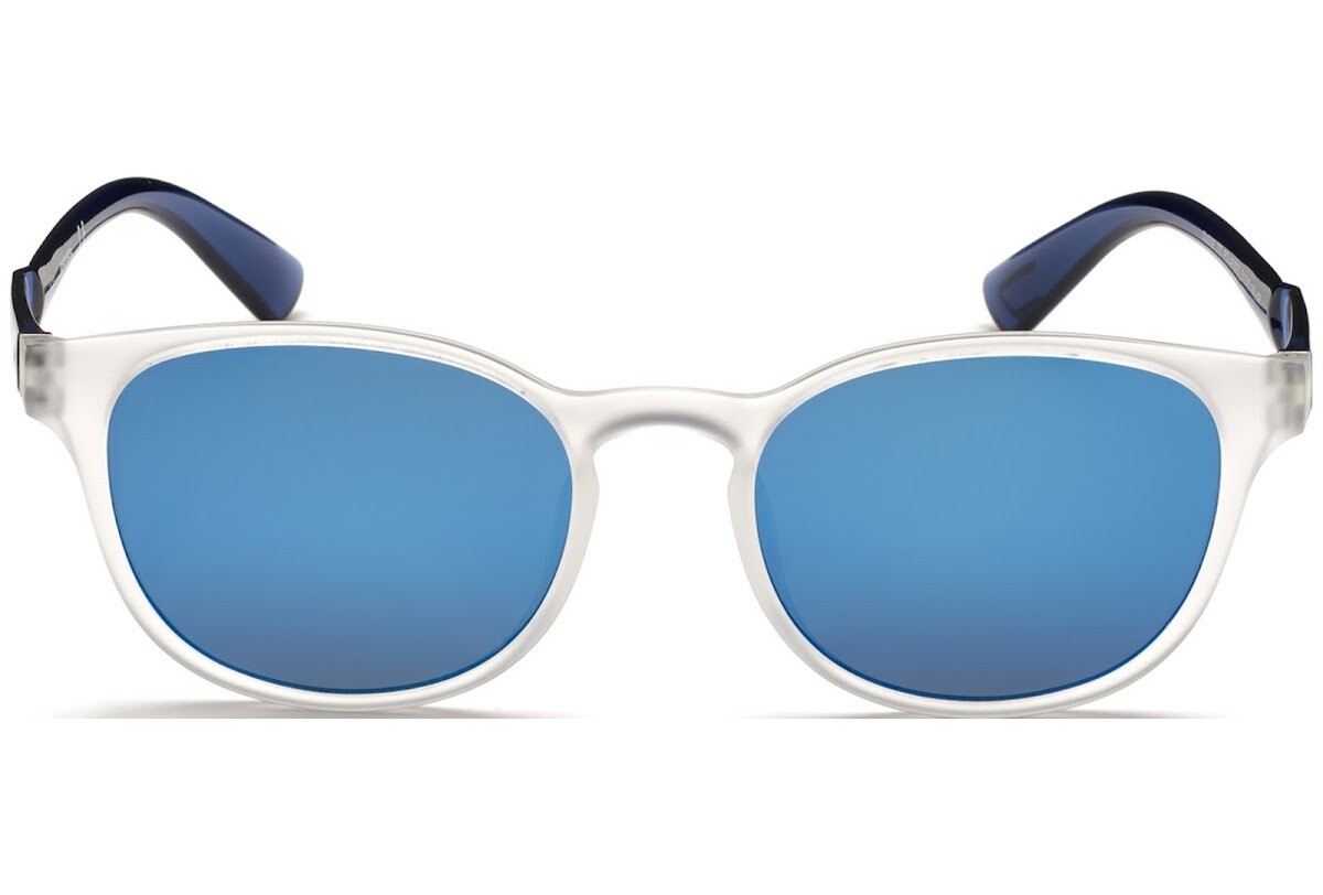 Diesel DL0328 27D Matte Clear Round Polarized Plastic Sunglasses Frame 51-18-150