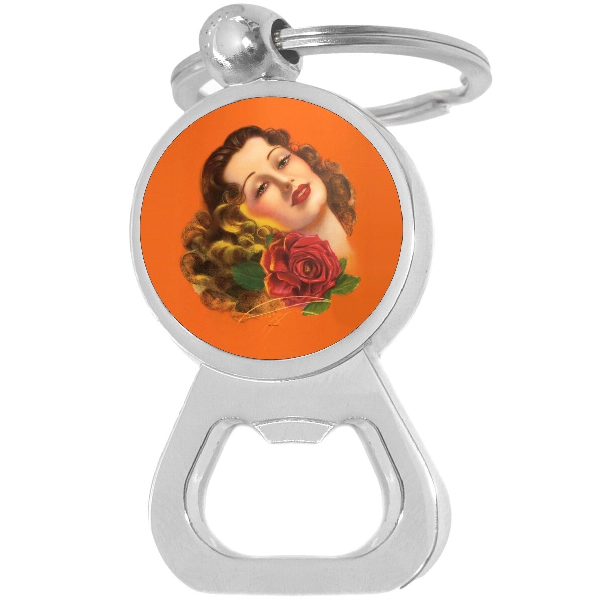 Vintage Billy Devorss Metal Beer Bottle Opener Keychain Bar Tool Key Ring