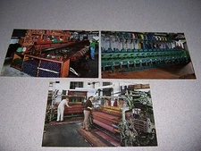 BRYNKIR WOOLEN MILL NORTH WALES ENGLAND UK. VTG POSTCARD LOT - WEAVING