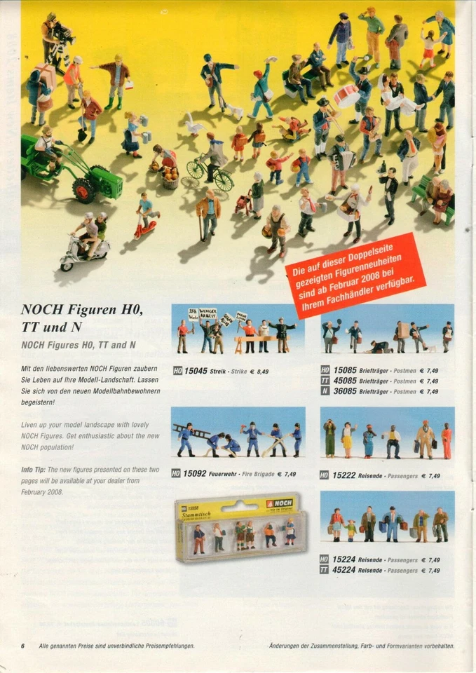 Noch - Brochure Leaflet Novelties 2008 Model Railway Landscapes - B19672 - Image 2 of 3