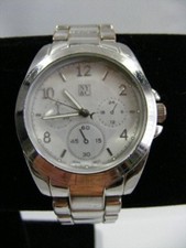 NY&C SR626SSW Decorative Sub Dials Analog Women Silver Quartz Watch New Battery