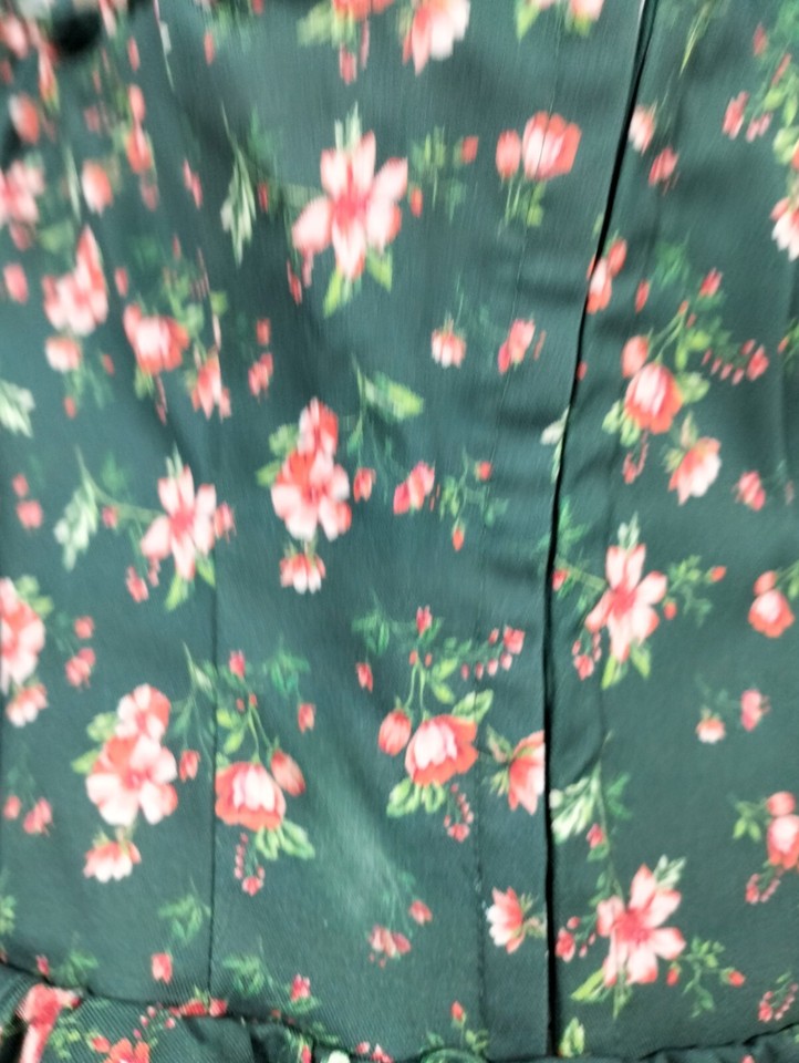 HOUSE OF CB 'Delia' Green Floral Print Midi Dress /Size XSUS 24 /PA143 eBay