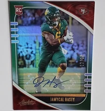 JAMYCAL HASTY 2020 Panini Absolute Rookie Autograph AUTO Green Spectrum SP /25