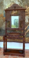HALLSTAND WARING AND GILLOWS COUNTRY OAK   CARVED 1900 FREE SHIPPING TO ENGLAND