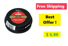 KIWI Wax Rich Shoe Polish Shine Protects & Nourishes Shoes  Black 36g