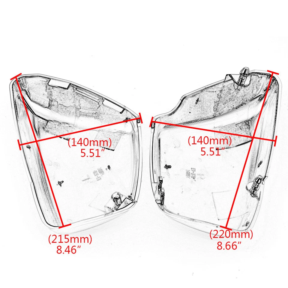 Cubierta de panel lateral derecho izquierdo negro para Yamaha 1984-21 XV 700 750 1000 1100 Virago Foto 3 de 4