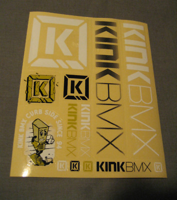 KINK BMX FACTORY STICKER PACK BIKE DECAL FREESTYLE BICYCLE STICKERS SHEET