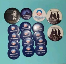 Obama Campain Buttons/pins "Veterans For Obama"