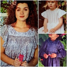 Leg Of Mutton Sleeve Flower Girl Christening Dress Smocking Pattern Magazine 29