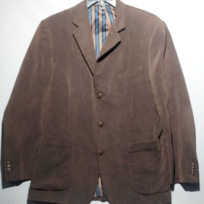 Johnston & Murphy 3-button corduroy men's blazer brown size large