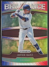 2020 Panini Prizm - Brilliance Javier Báez #B-5 Red White Blue Prizm