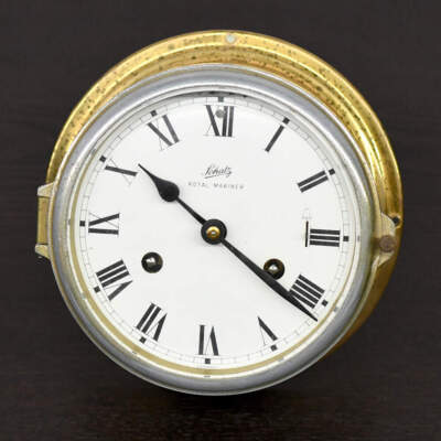 船舶時計ドイツ製ヴィンテージのシャッツロイヤルマリナーと船の鐘 船舶時計ドイツ製ヴィンテージのシャッツロイヤルマリナーと船の鐘