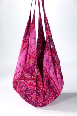 Ruggine Hippie Bohemian Ethnic Bandana Paisley Hobo Chic Pink Shoulder Beach Bag