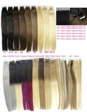 RUSSIAN 14-26 TAPE IN HAIR 100%HUMAN HAIR EXTENTION 20pcs/pack SKIN WEFT 30g-70g