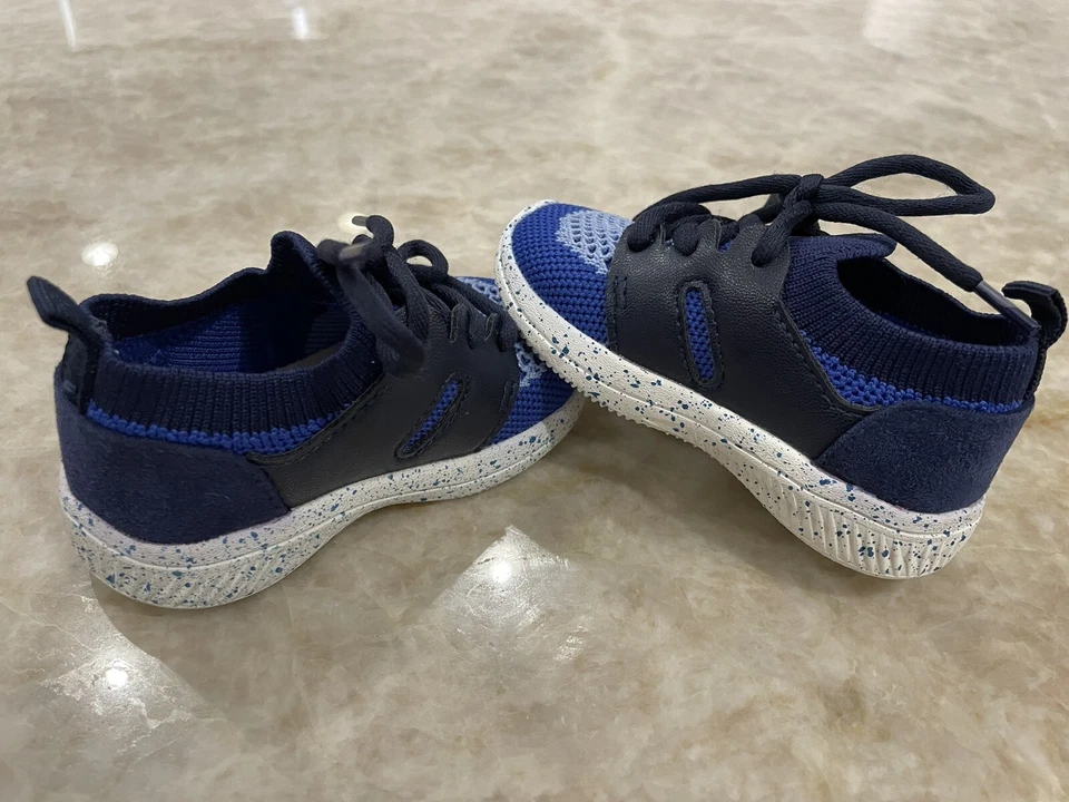 Bebé Gap 6-12 Meses Niño Zapatos Atléticos Sin Cordones Tenis Azul Marino Foto 2 de 4