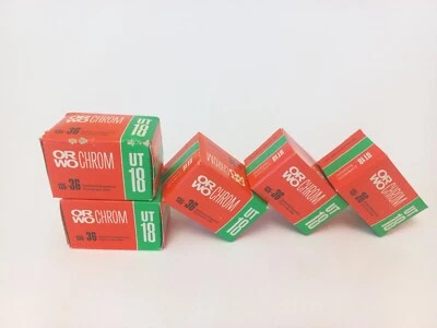 35mm ORWO CHROM color reversal film UT-18, 5 pcs, 135 type, lomography expired