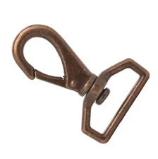 Die Cast Swivel Snap Hook Antique Brass 1 1/2 x 3/8 ID 14868-09