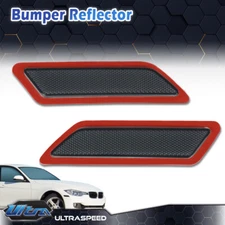 Fit For 2012-2015 BMW 328i Smoky Front Left & Right Side Bumper Reflectors