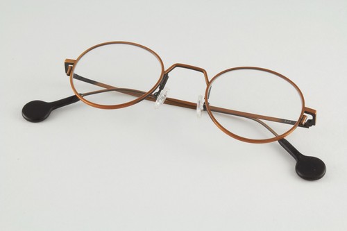 Rare Authentic LA Eyeworks 444 44mm Bronze Black Glasses Frames Italy - Picture 7 of 7