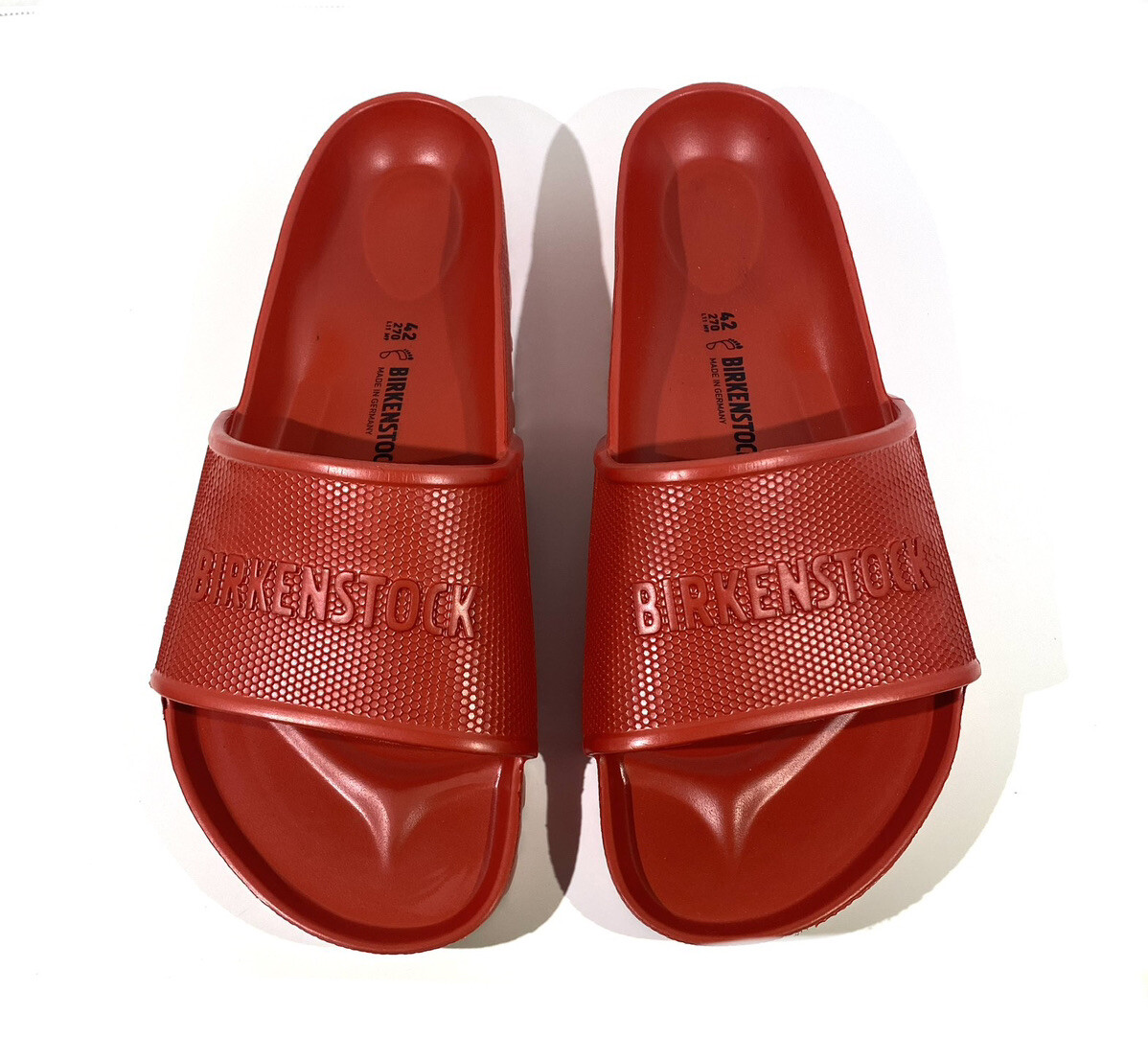 Birkenstock Barbados EVA Unisex W11/M9 (EU42)Reg Fit Gray/Red