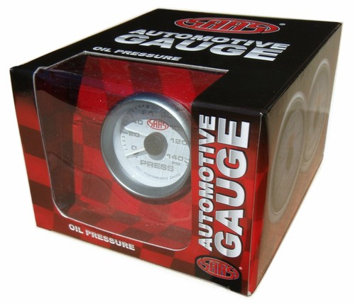 SAAS 52mm White Face Oil Pressure Gauge - Picture 2 of 3