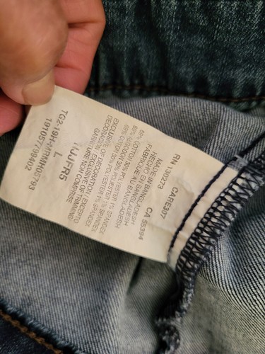 Women's Riders by Lee Denim Jacket Large Stretch Blue Shape Illusions EUC - Picture 8 of 13