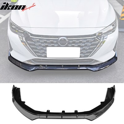 For 24-25 Nissan Sentra IKON Front Bumper Lip Spoiler PP Carbon Fiber Print 3PCS