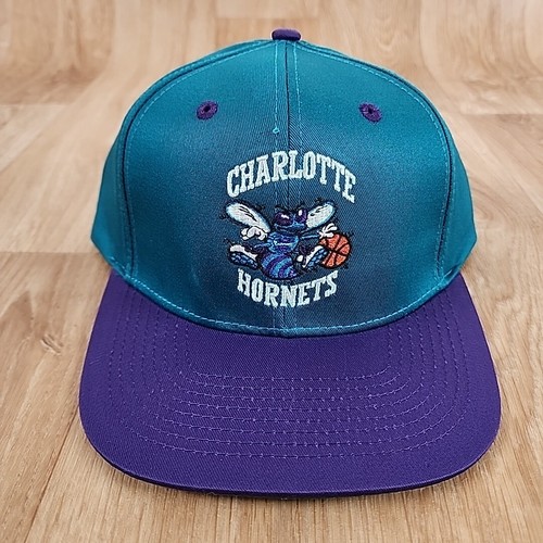 Charlotte Hornets NBA Adidas Snapback Hat Cap Hardwood Classics Teal Purple - Picture 9 of 16